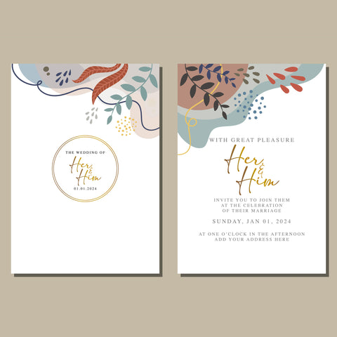 Plantable Abstract Art Designer Wedding Invitation Card Plantable Abstract Art Designer Wedding Invitation Card