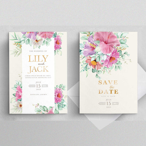 Plantable Blooming Flowers Frame Wedding Invitation Card Plantable Blooming Flowers Frame Wedding Invitation Card
