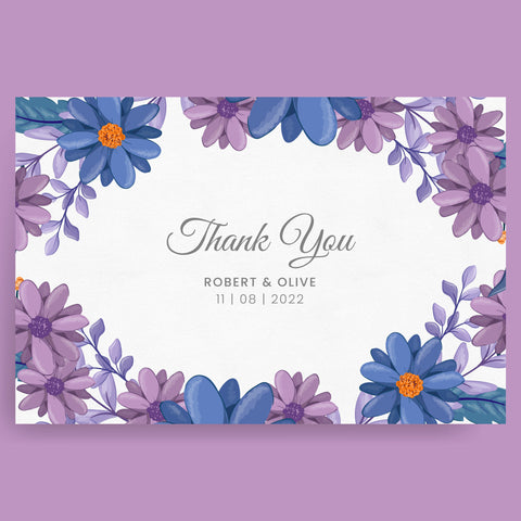 Plantable Blue Purple Rose Thank You Cards Plantable Blue Purple Rose Thank You Cards