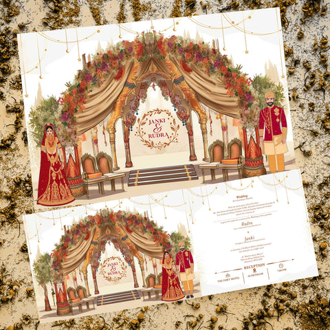 Plantable Fine Match Sliding Wedding Invitation Card Plantable Fine Match Sliding Wedding Invitation Card