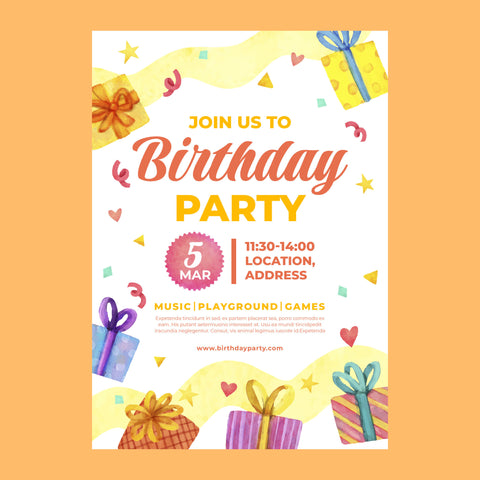 Plantable Fun Loving Birthday Party Invitation Card Plantable Fun Loving Birthday Party Invitation Card