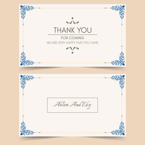 Plantable Intricate Ink Thank You Cards - Set of 100