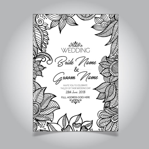 Plantable Monochromatic Wedding Invitation Card Plantable Monochromatic Wedding Invitation Card