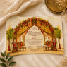 Personalized Gujarati Plantable Door Fold Wedding Invitation Card | Eco-Friendly Seed Paper Invite