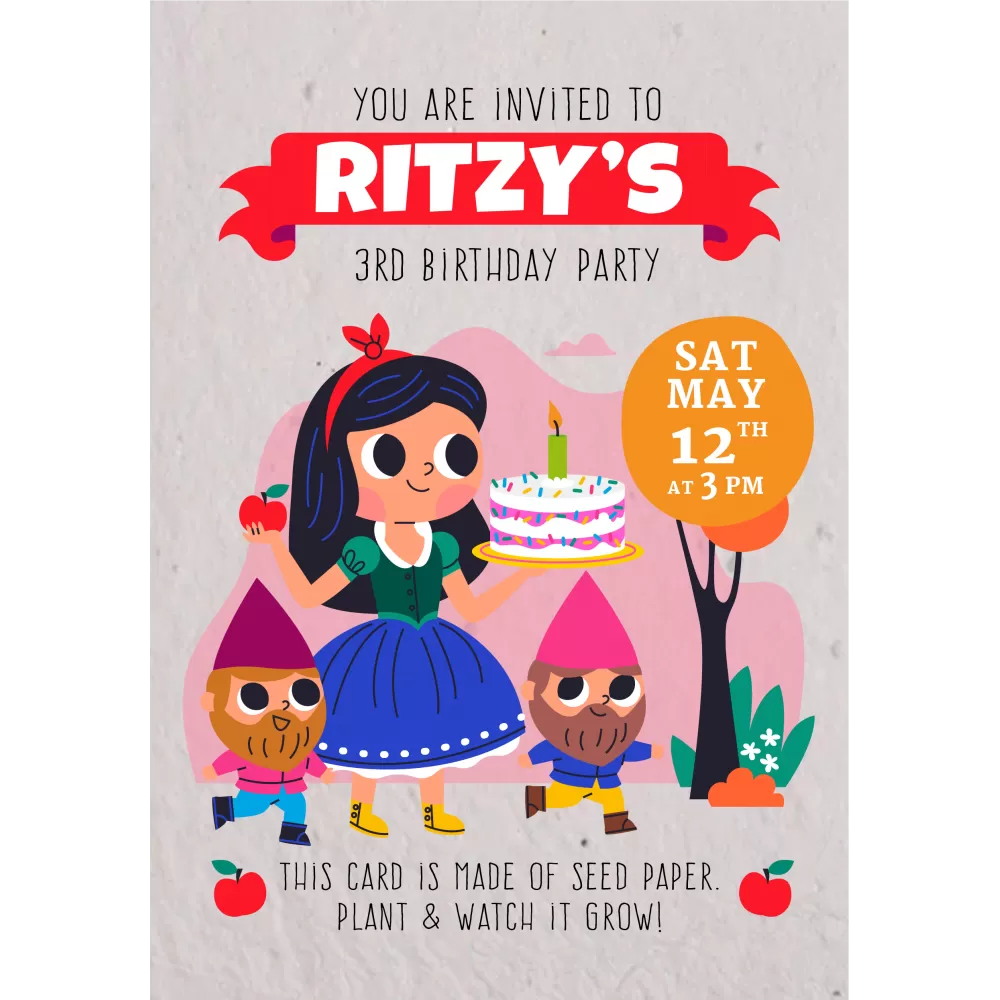 Plantable 'Fun Fiesta' Birthday Party Invitation Card Wildlense Plantable 'Fun Fiesta' Birthday Party Invitation Card Wildlense