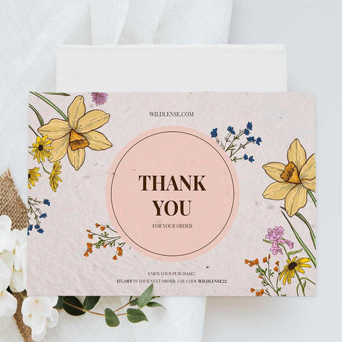 Plantable 'Luminous Thank You Card' - Set of 100 cards Wildlense Plantable 'Luminous Thank You Card' - Set of 100 cards Wildlense