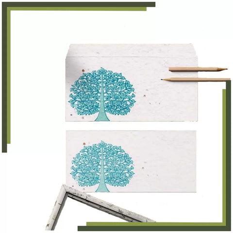 Plantable Seed Paper Envelopes - Tree Print (Pack of 5) Wildlense Plantable Seed Paper Envelopes - Tree Print (Pack of 5) Wildlense