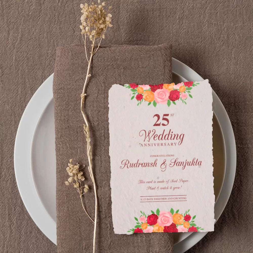 Plantable 'Silver Jubilee 25th Anniversary' Invitation Card Wildlense Plantable 'Silver Jubilee 25th Anniversary' Invitation Card Wildlense