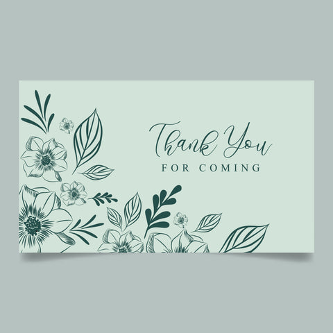 Plantable Simple Line Flowers Thank You Cards Plantable Simple Line Flowers Thank You Cards