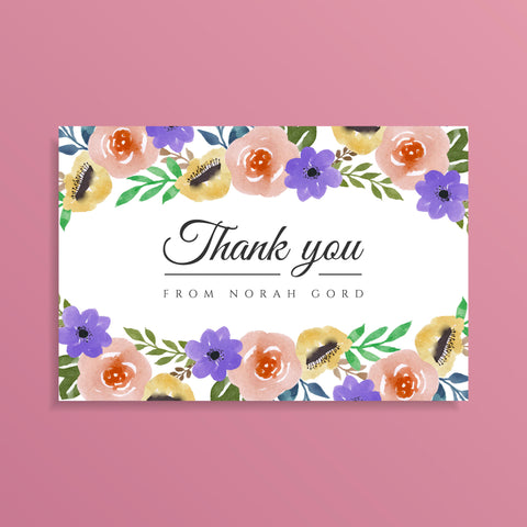 Plantable Watercolor Floral Thank You Cards Plantable Watercolor Floral Thank You Cards