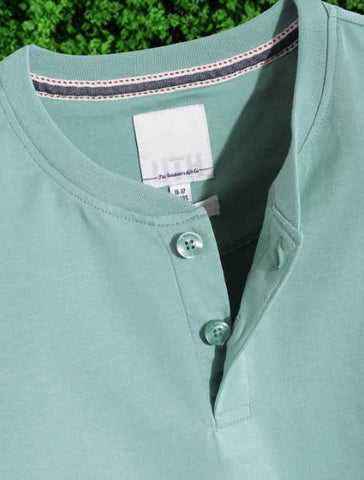 Wildlense Boys Blue Solid Henley Neck T-shirt Wildlense Wildlense Boys Blue Solid Henley Neck T-shirt Wildlense