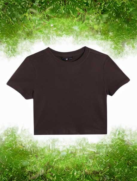Wildlense Girls Coffee Brown Solid Pure Cotton T-shirt Wildlense Wildlense Girls Coffee Brown Solid Pure Cotton T-shirt Wildlense