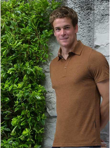 Wildlense Men Brown Henley Neck Pure Cotton T-shirt Wildlense Wildlense Men Brown Henley Neck Pure Cotton T-shirt Wildlense