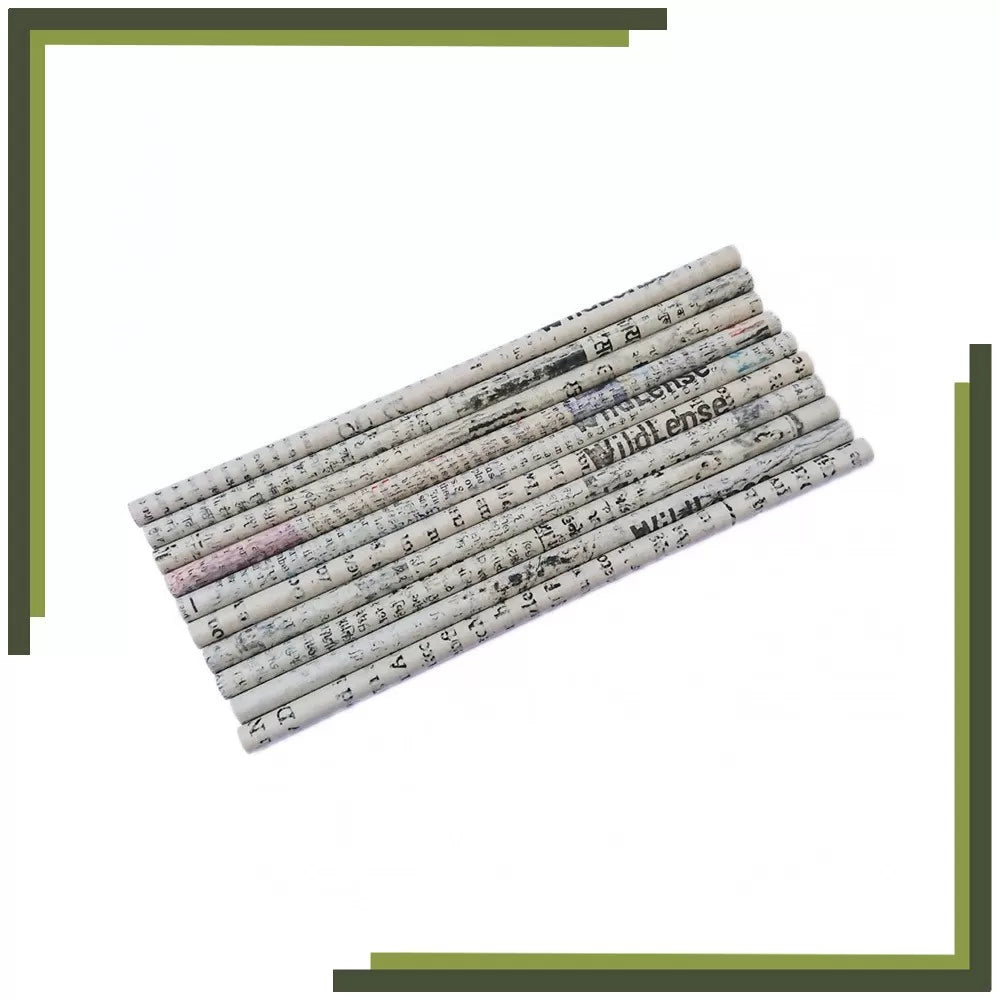 Wildlense Recycled Newspaper Pencils (Pack Of 10) Wildlense Wildlense Recycled Newspaper Pencils (Pack Of 10) Wildlense