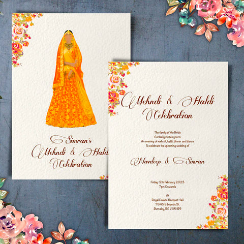 Plantable Sikh Wedding Invitation Set Of 6 Invites