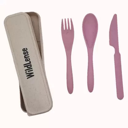 Eco-friendly Wheat Straw Fiber Cutlery Set (Set of 4)