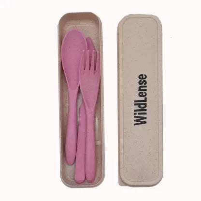 Eco-friendly Wheat Straw Fiber Cutlery Set (Set of 4)