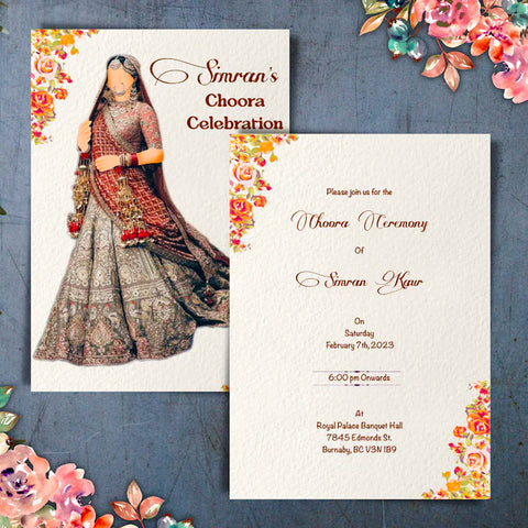 Plantable Sikh Wedding Invitation Set Of 6 Invites