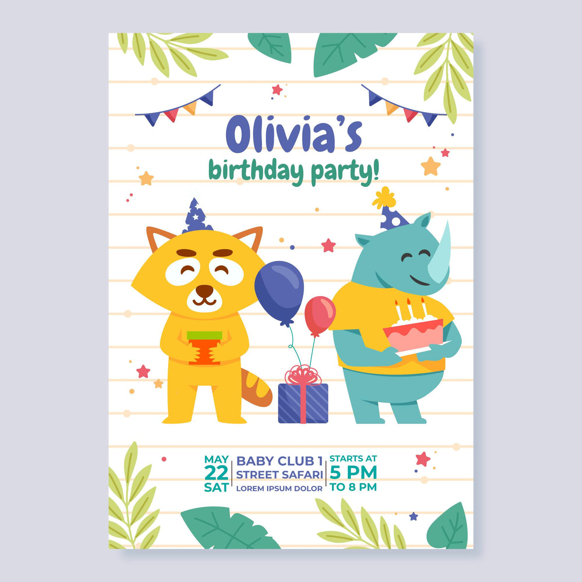 Plantable Bestie Birthday Party Invitation Card