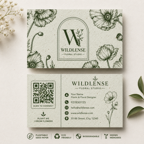 BloomLeaf Plantable Seed Paper Business Visiting Card - 250 Cards
