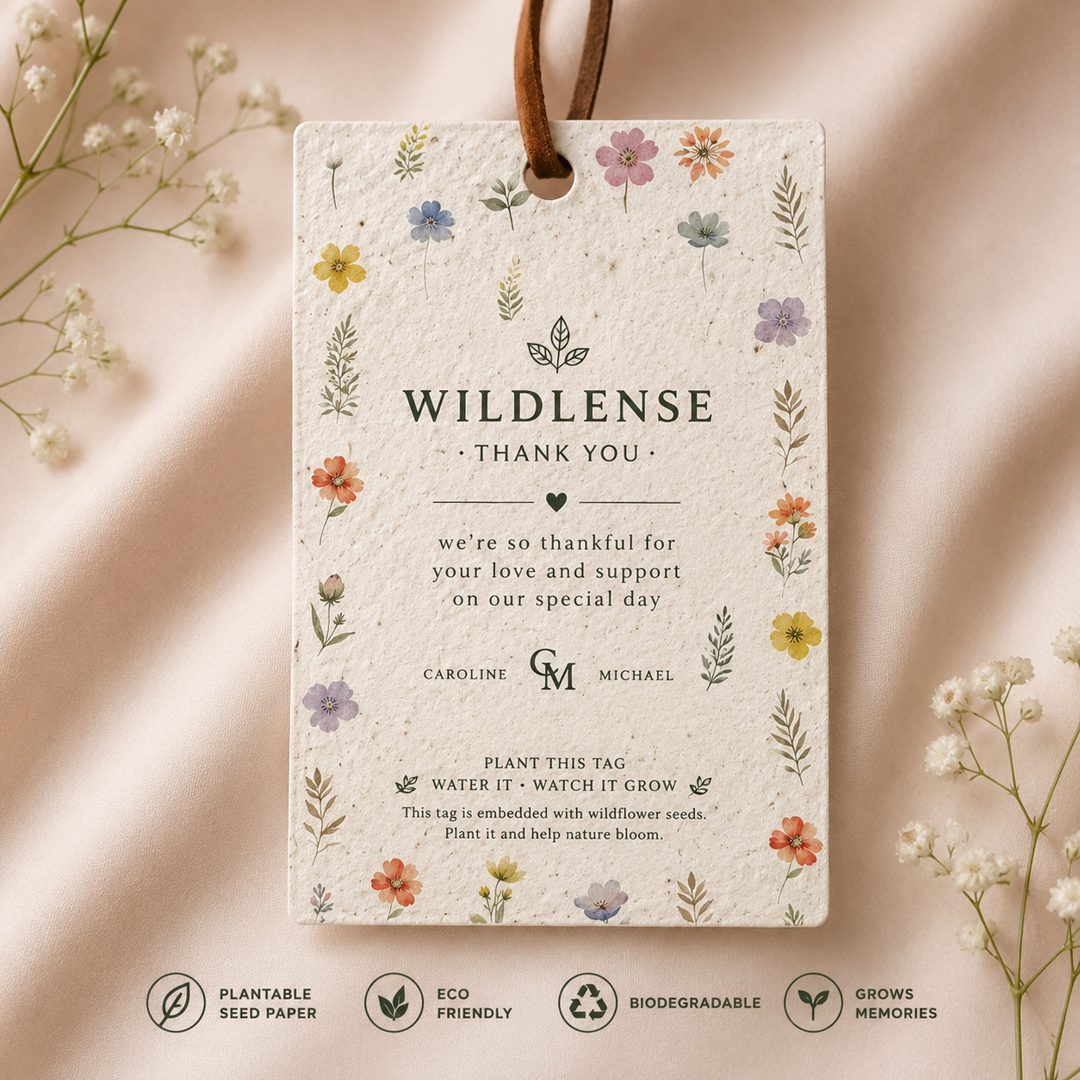 BloomTag™ Plantable Seed Paper Thank You Tag Card