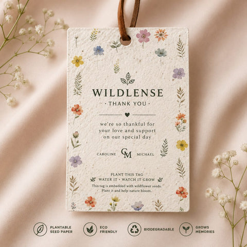 BloomTag™ Plantable Seed Paper Thank You Tag Card