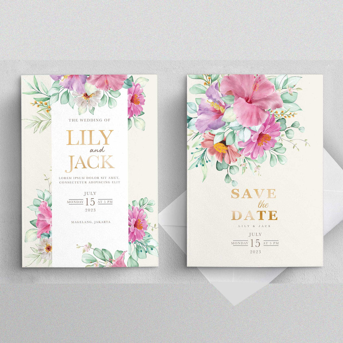 Plantable Blooming Flowers Frame Wedding Invitation Card