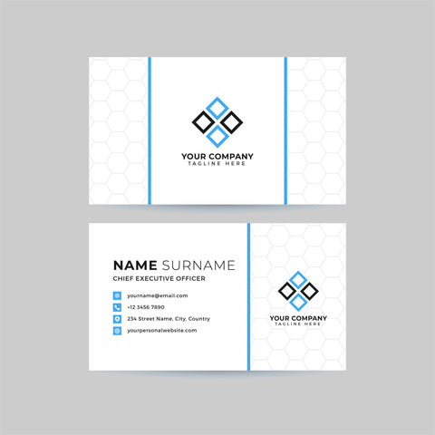 Plantable Blue Black Designer Business Cards - 250 Cards