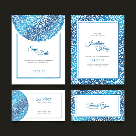 Plantable Bluey Dewey Wedding Invitation Card