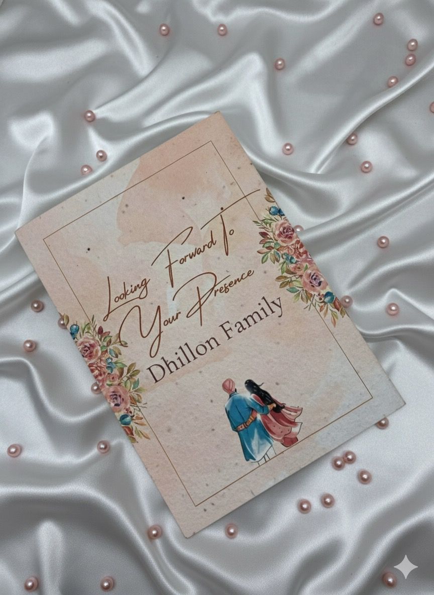 Plantable Treditional Laser Cut Wedding Booklet