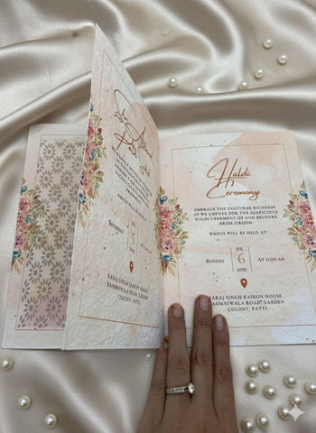 Plantable Treditional Laser Cut Wedding Booklet