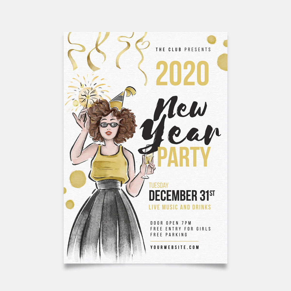 Plantable Bubbly New Year Eco Greetings & Party Invitations