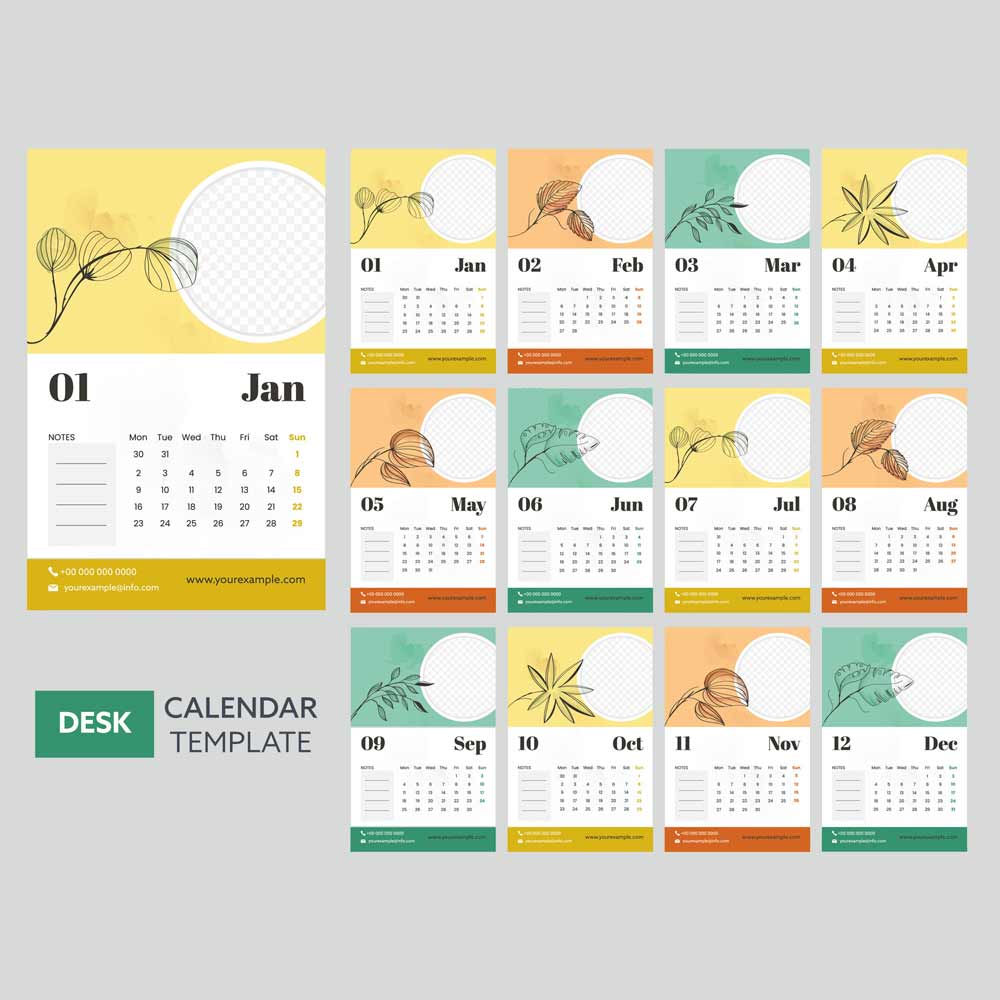 Plantable Calming Effect Annual Desk Calendar - Set of 10