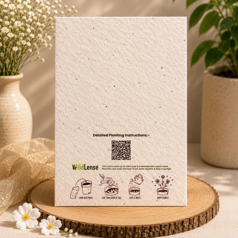 Wildlense Blooming Bengali Plantable Seed Paper Wedding Invitation Card