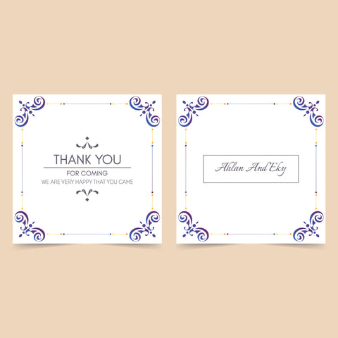 Plantable Classic Border Thank You Cards - Set of 100
