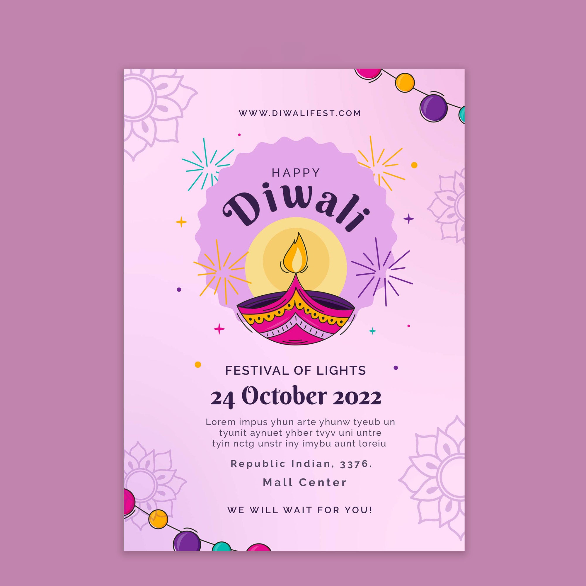 Plantable Crackling Diwali Eco Greetings & Party Invitations