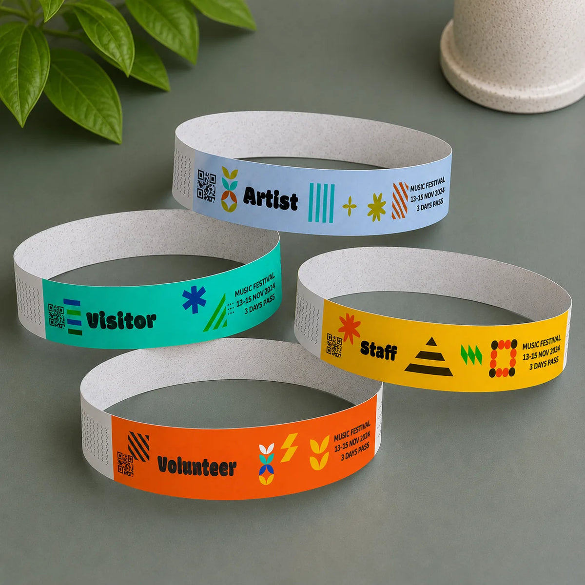 Customized Plantable Seed Paper Wrist Bands (Pack of 100)