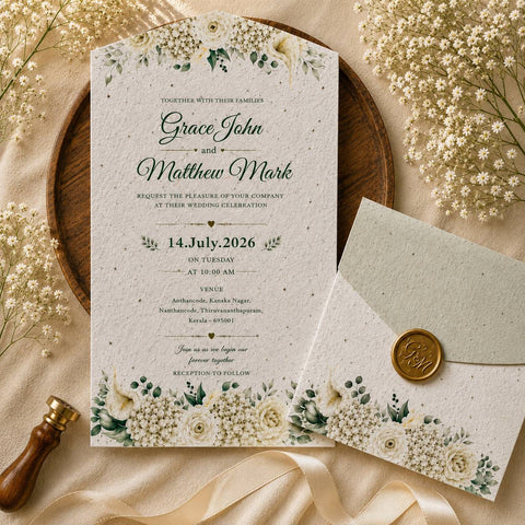 Divine Covenant Christian Plantable Wedding Invitation Card