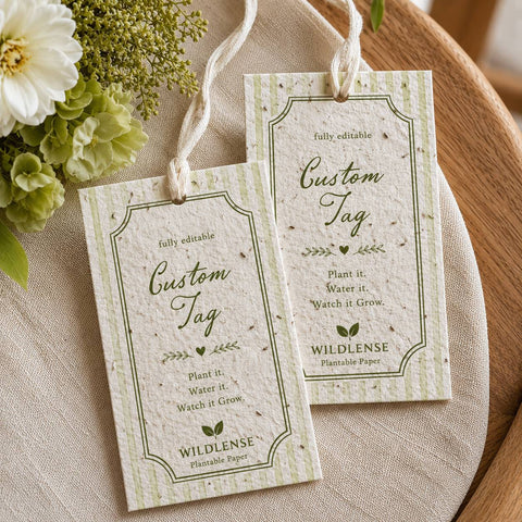 Eco-Friendly Plantable Seed Paper Hang Tag for Sustainable Packaging
