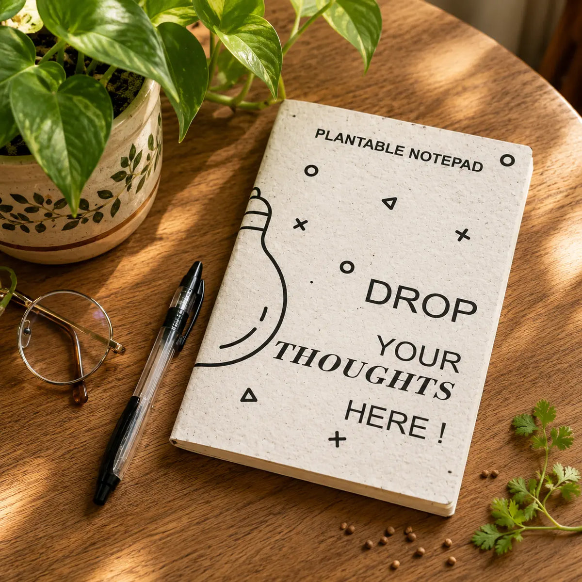 Eco-Friendly Plantable Seed Paper Notebook – Handmade Sustainable Journal