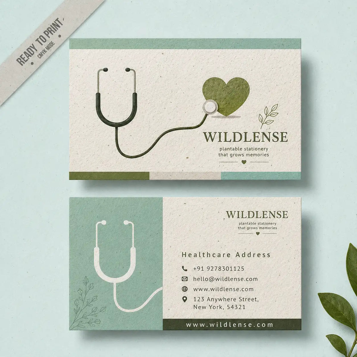 EcoCare Plantable Seed Paper Business Visiting Card - 250 Cards