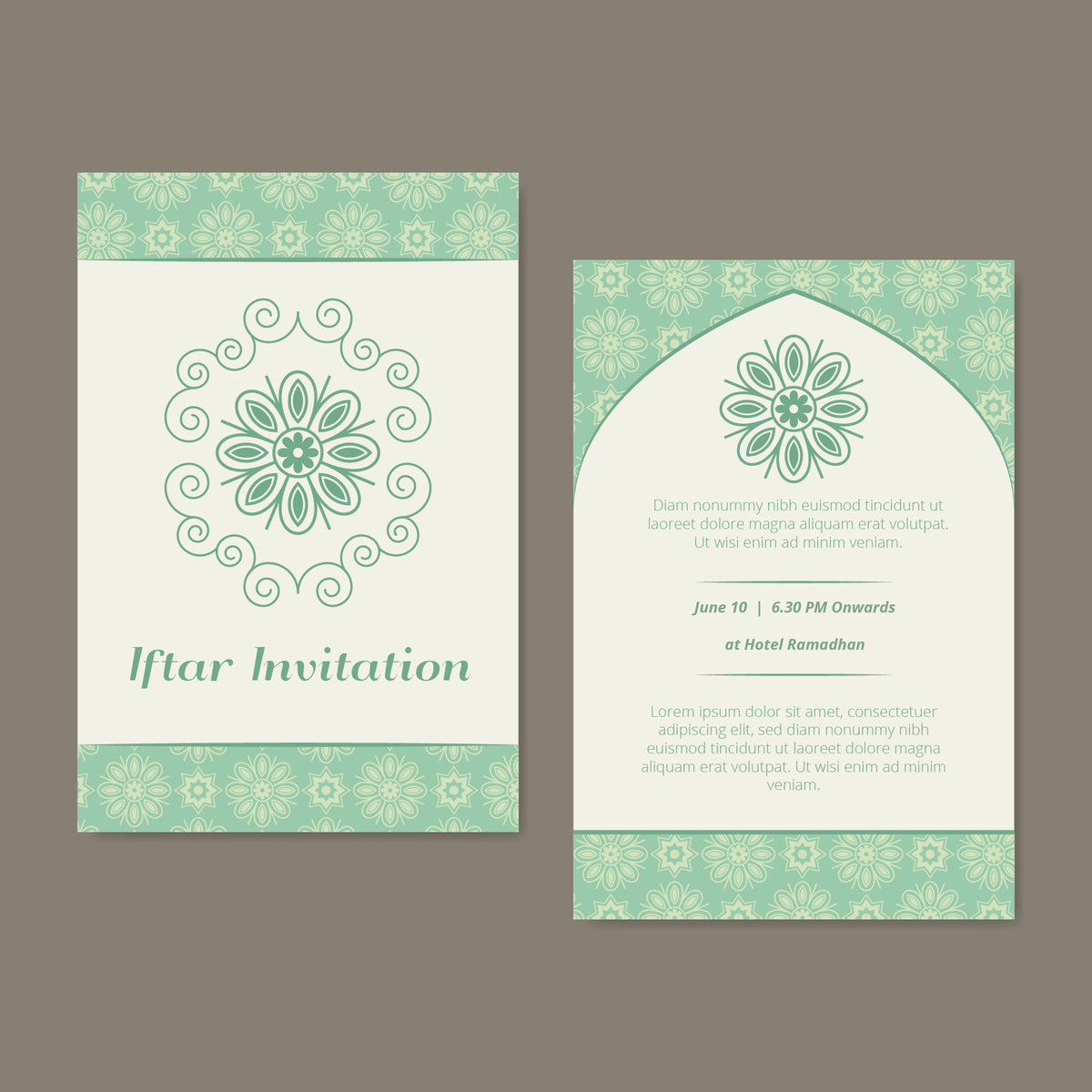 Plantable Elegant Iftar Eco Greetings & Party Invitations