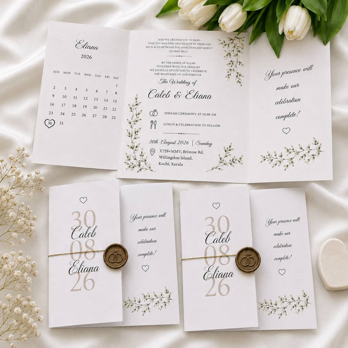 Eternal Grace Christian Doorfold Plantable Wedding Invitation Card