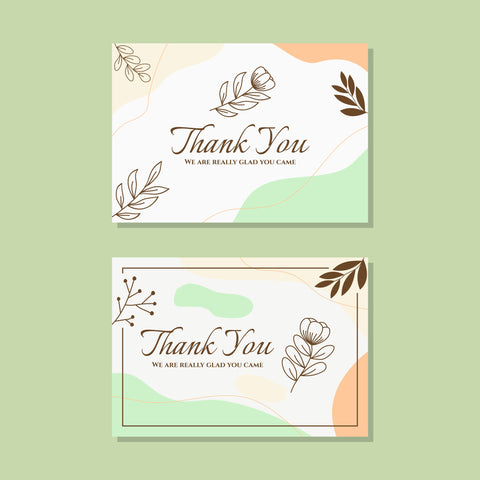 Plantable Floral Frame Thank You Cards - Set of 100
