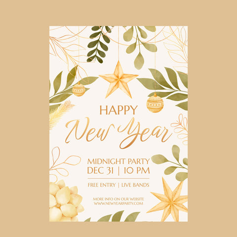 Plantable Fresh Start New Year Eco Greetings & Party Invitation