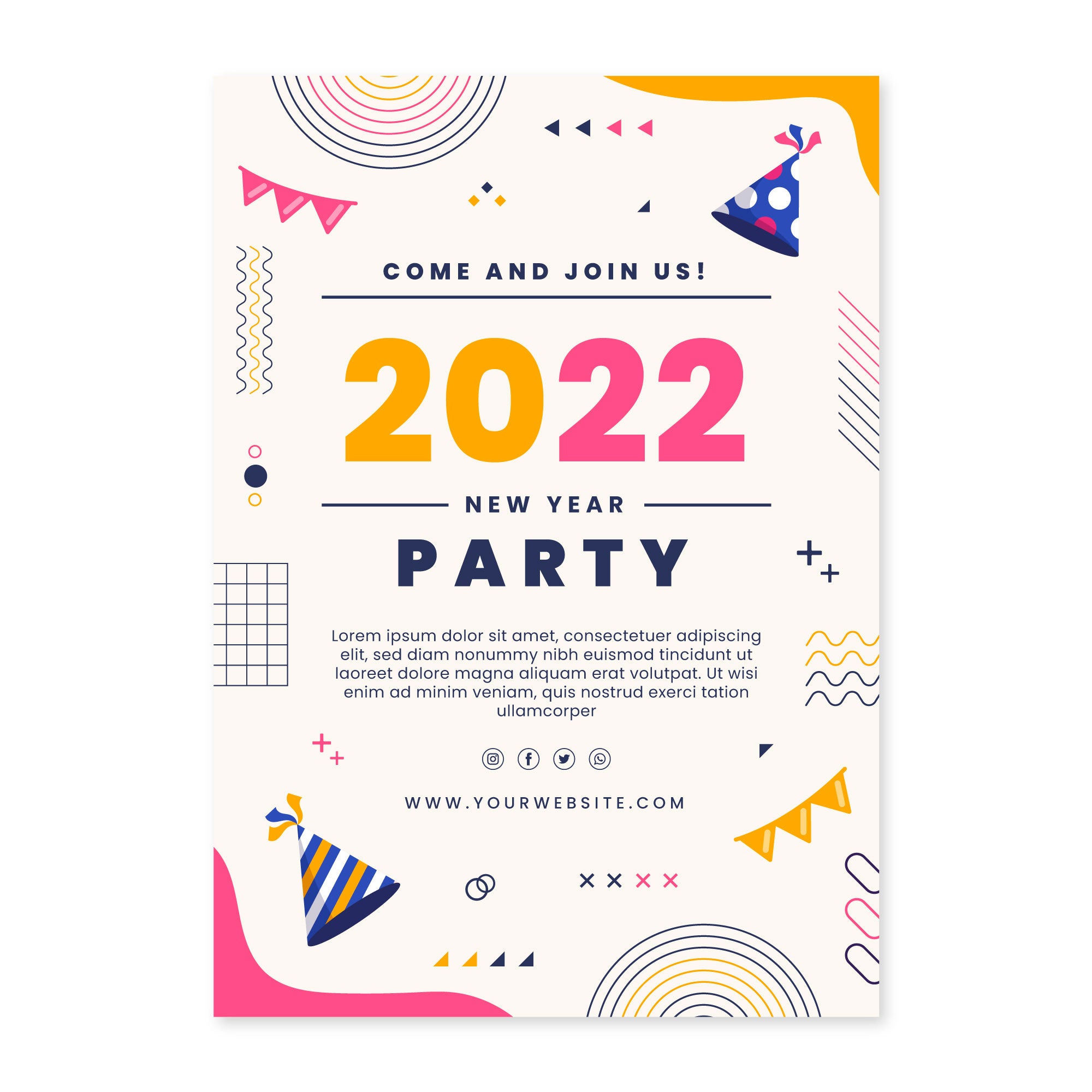 Plantable Fun Filled New Year Eco Greetings & Party Invitation