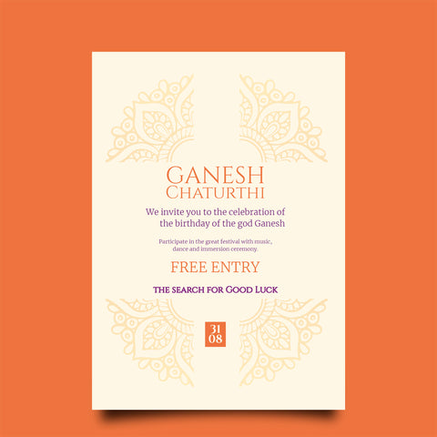 Plantable Ganesh Chaturthi Mandala Eco Greetings & Invitations
