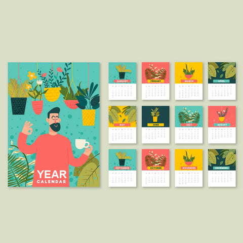 Plantable Garden All Around Desk Calendar - Set of 10