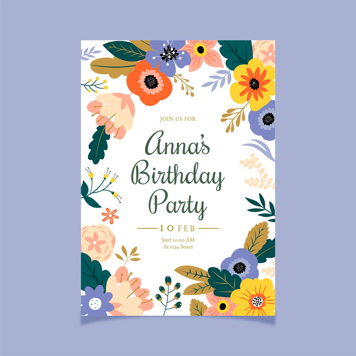 Plantable Glorious Birthday Party Invitation Card