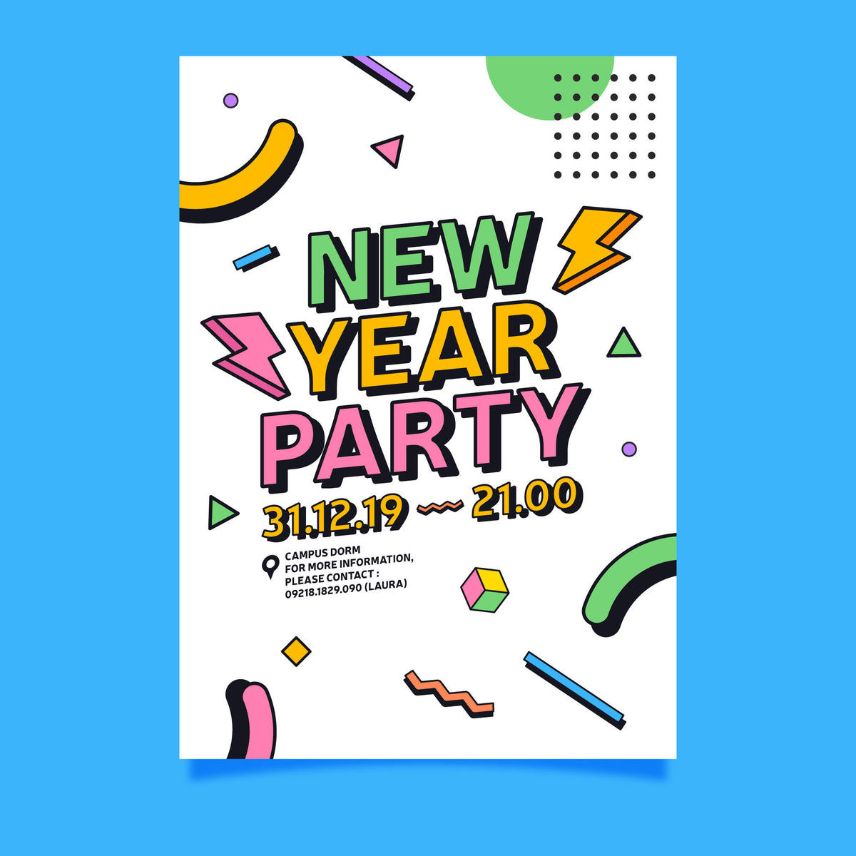 Plantable Good Vibes New Year Eco Greetings & Party Invitations